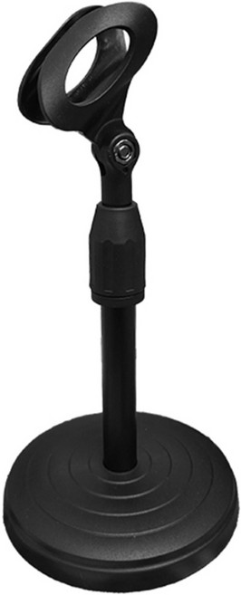 탁상용 마이크 스탠드 거치대 홀더 튼튼한 메탈 기둥, 1개, 블랙, AT11