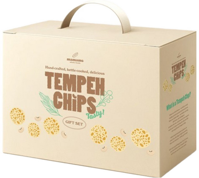 마마메 템페칩 8입 선물세트(라이트) 400g (오리지날+치즈+바베큐), 8개, 50g