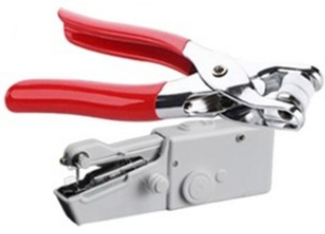 [TV홈쇼핑정품 인포벨]드륵이와똑딱이 미니 재봉틀 박음질 미싱기 셀프 수선 똑딱 단추 펀치 펀칭기 세트, 드륵+똑딱이 세트