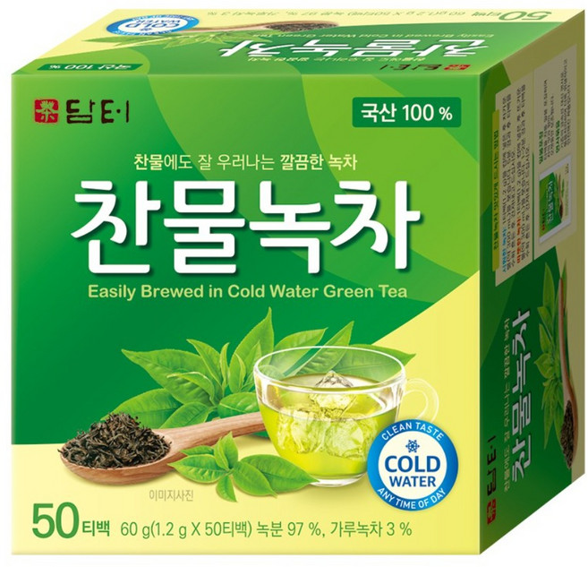 담터 찬물녹차, 1개, 50개입, 1.2g
