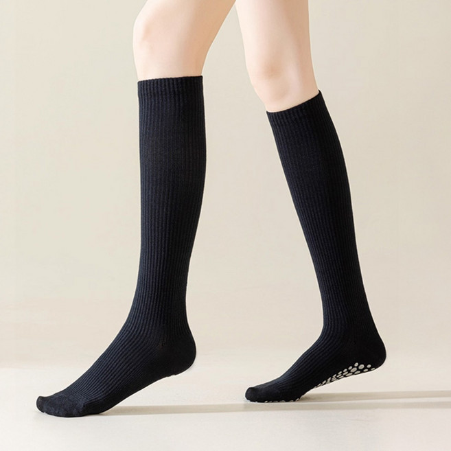 [오락가락] 1+1 논슬립 압박 니삭스 검정 무지 원플러스원 가성비 구성 S러닝 요가 골프 필라테스 사이클 점핑 줌바 홈트 스포츠 무릎 종아리압박 양말