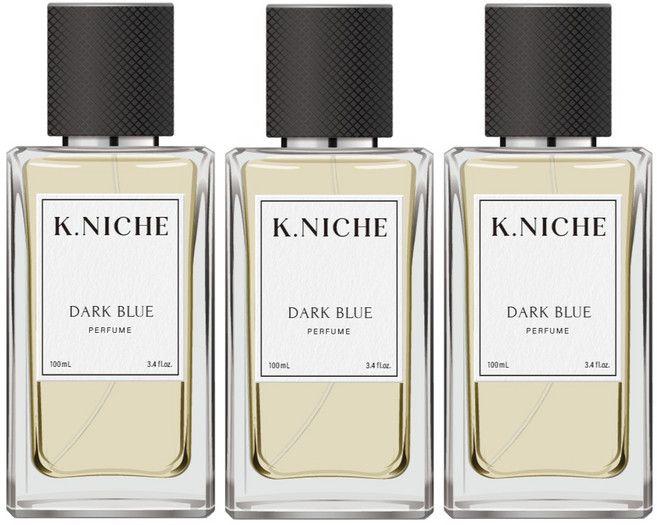 케이니치 다크블루 남자 여자 향수 오드퍼퓸, 3개, 100ml
