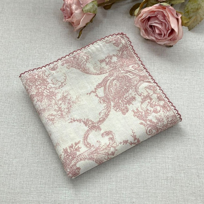 용나라 국산 아사면 손수건 2장 쁘띠 스카프 목수건