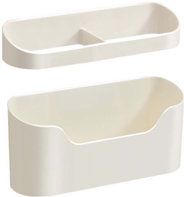 리브온 무타공 벽걸이 우산꽂이 화이트 물받이 우산거치대 현관 슬림 정리 수납 홀더, 아이보리