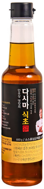 [황씨네옹고집] 안유성 명장의 다시마 식초, 4개, 660ml