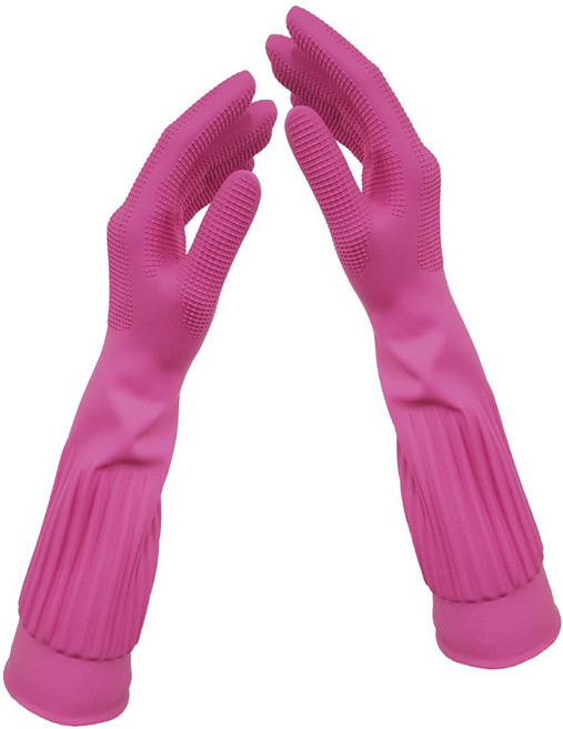 아이템셀 튜립 고무장갑 대(L) 10켤레, 핑크, 10개