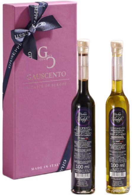세트 움브리아 블랙 트러플 오일 100ml & 블랙 트러플 발사믹 식초 100ml 2종, 1세트