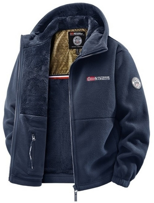 따뜻한 노르웨이 자가 발열 후드 벨벳 방한점퍼 자켓