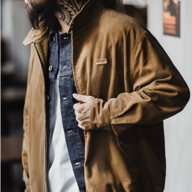 남성 자켓 카고 아메리칸 빈티지 코듀로이 G9 자켓 차이나카라 캐주얼 코트 가을 Harrington Jacket FXTW2407279