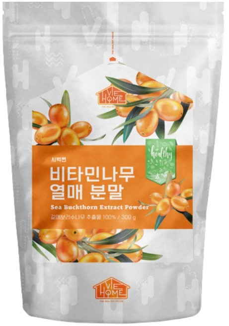 건강한우리집비옴 시벅썬 비타민나무열매 분말, 1개, 300g - 쿠팡