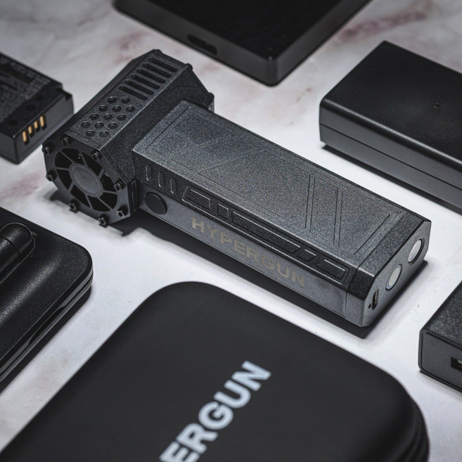 하이퍼건 무선 미니 에어건 제트건 HYPERGUN 매트블랙, 1개