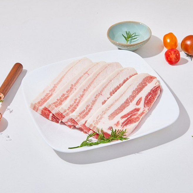 친절정육점 수입 삼겹살 500g 대패 숯불 수육 찌개 다짐육, 1개, 찌개용(500g)