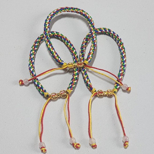 백련 1+1 금강저오색실팔찌 패션 커풀팔찌 마음안정 수호장수팔찌 악귀퇴치 삼재액막이