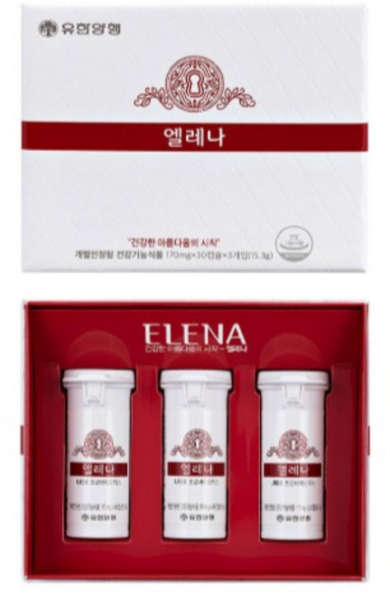 유한양행 엘레나 질건강 유산균 30캡슐 x 3개 (90캡슐) 90일분, 90정, 1박스