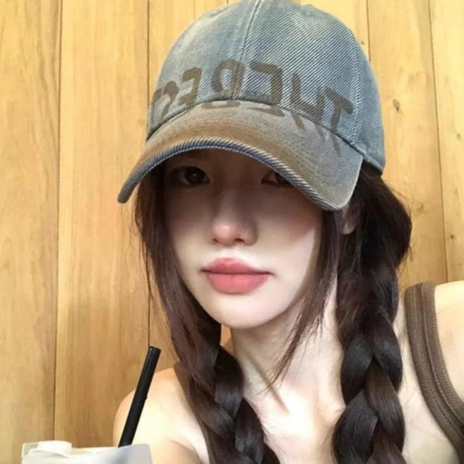 EHLIVE 얼굴 작아보이는 대두 볼캡 워싱 야구모자 오버핏 65cm 남녀공용