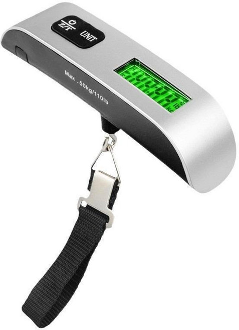 아그레가 휴대용 여행용 손저울, 1개, 메탈실버(스트랩)