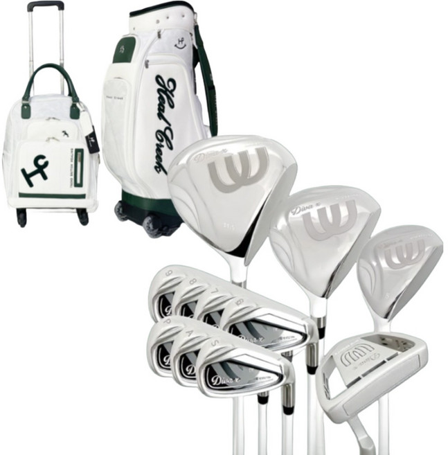 엠유스포츠 디바X 여성 풀세트 골프클럽 힐크릭 21102 백세트 포함, 21102 백세트 그린