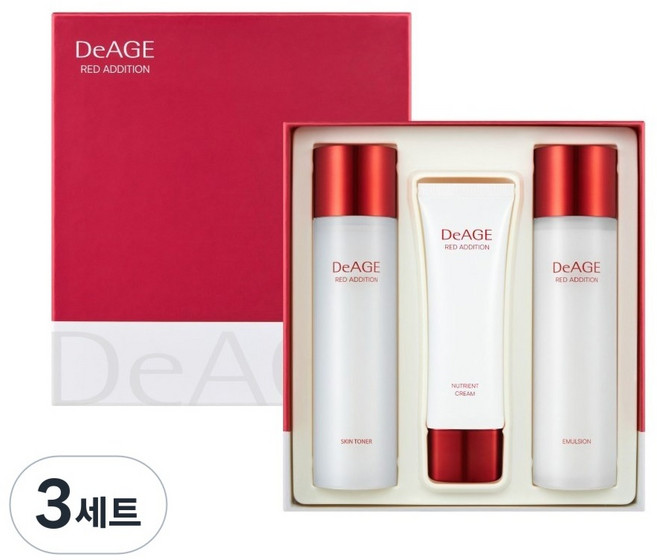 참존 디에이지 레드 애디션 클래식 스킨케어 세트 전용 기프트 박스, 3세트