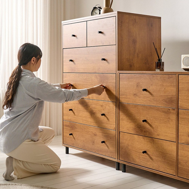 파로마 소호 속깊은 칸칸 서랍장 6단 900 드레스룸 침실 인테리어 E0 옷장 수납장, 화이트