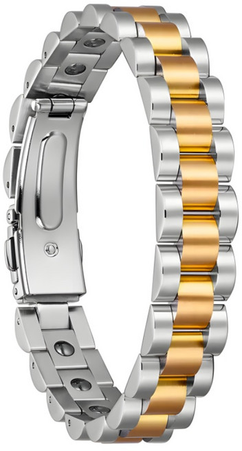 에스앤탑 순도 99.999% 남성 여성 게르마늄 건강팔찌, 1세트, 골드&실버(남)