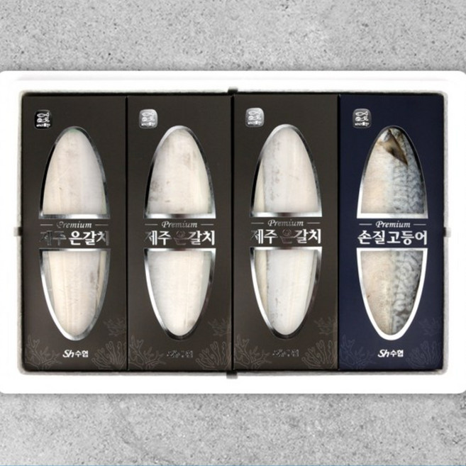 [제주수협] 프리미엄 갈치 고등어 혼합세트 1.65kg / 갈치400gx3미 고등어150gx3팩+부직포포장, 1박스