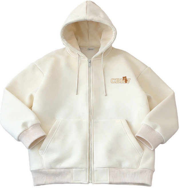 CBHV 남녀공용 오버핏 스타일 후드티 루즈핏 후드집업 클래식 넓은 핏 아우터