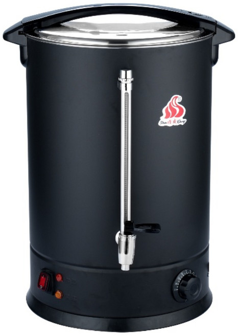 電熱桶 50L 304不鏽鋼 茶水桶 飲水桶, 1個, 45L啞光黑電熱開水桶[雙層加厚]304, 啞光黑, 45L