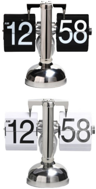 플립시계 넘어가는 시계 탁상 클래식 집들이 선물 블랙