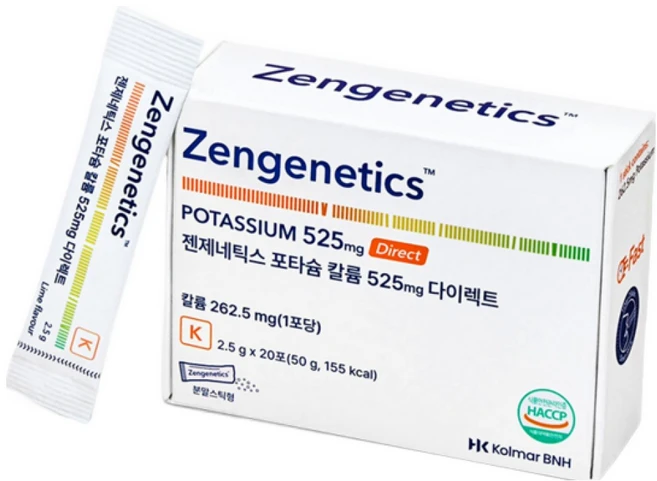 [붓기파우더]젠제네틱스 포타슘 칼륨 525mg 다이렉트, 5박스, 50g - 쿠팡