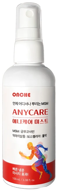 온체 애니케어 미스트 (뿌리는MSM 뿌리는파스 근육통증관리), 2개, 100ml - 쿠팡