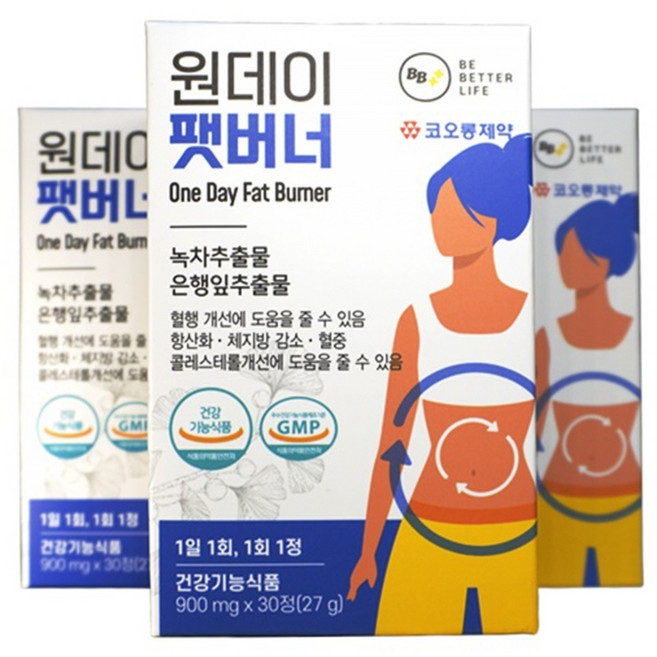 코오롱제약 원데이팻버너 30정 1개월분 녹차카테킨, 1개