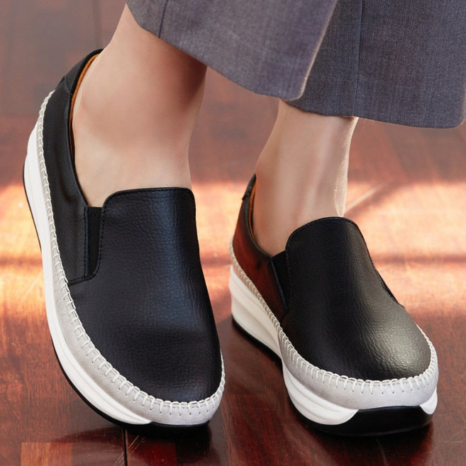 플로쥬 리즈 소가죽 한국 자체제작 슬립온 사계절