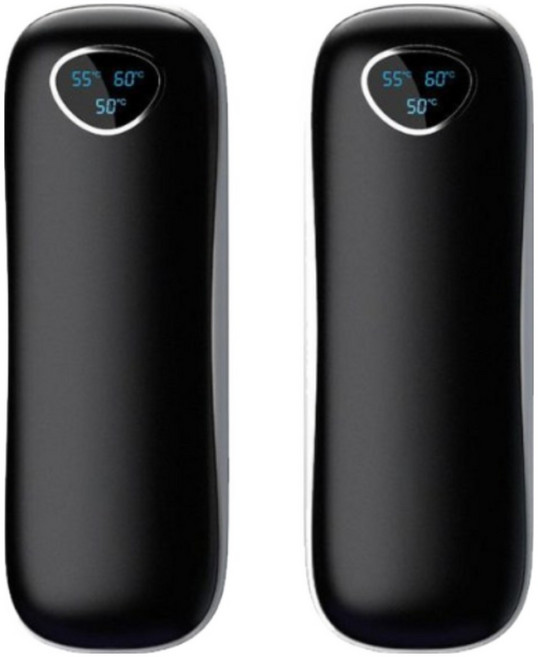 에디토 트윈 충전식 손난로 전기 핫팩 USB 대용량 보조배터리 양면발열 정 pair 10000mAh, 네이비/정pair