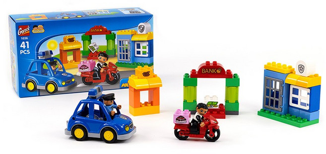 제노그로우 블럭놀이 경찰서 레고호환블럭 유아블럭 어린이날선물 졸업선물 입학선물, 1개