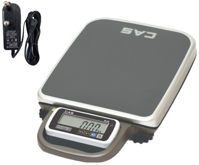 카스 디지털 이동저울 CAS PB-60kg(20g) + 12V 정품 어댑터 화물 택배 농가 다목적 저울, 1개, PB