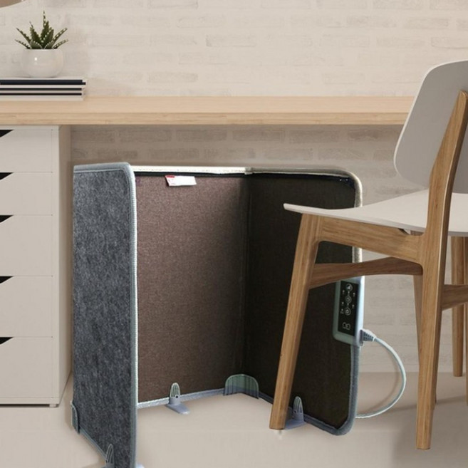 NEW 국산 접이식 탄소필름 데스크히터 타이머 발난로 애견난로 독서실 오피스 캠핑 전기히터 자동전원차단 발히터 반려견히터, 단일, 맘스품 접이식  데스크히터