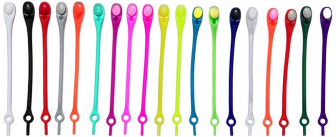 라이프핵 무매듭 실리콘 신발끈 정리 고무 운동화끈 묶지 않는 끈 정리 고정 고탄력 12P