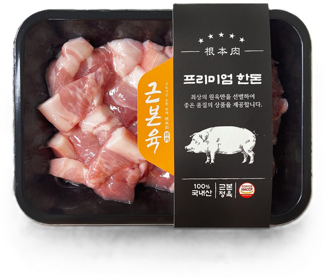 [근본육] 한돈 돼지고기 앞다리살 찌개용 500g 1개 (냉장)