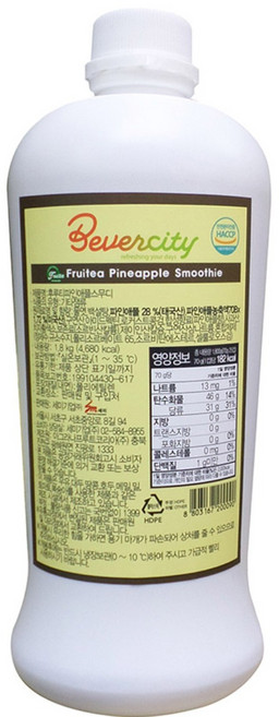세미 후루티 파인애플 1.8kg 스무디, 1개, 1.8L