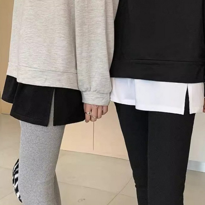 테디브라더 페이크 레이어드 티 스커트 무지 남여공용 1+1