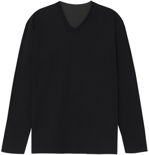 티센스 남여공용 베이직 브이넥 코마사 면