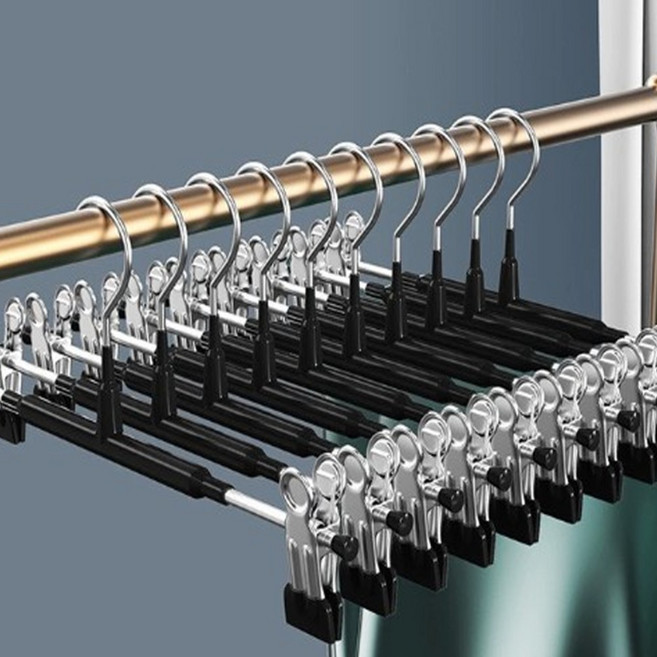 논슬립 회전형 집게 바지걸이 치마 옷걸이, 30개, 블랙30개