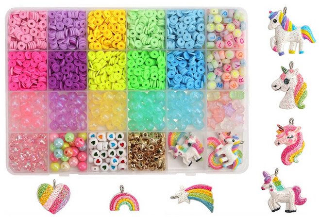 탐나마켓 유니콘 비즈공예 DIY 키트, 1세트, 혼합색상+야광