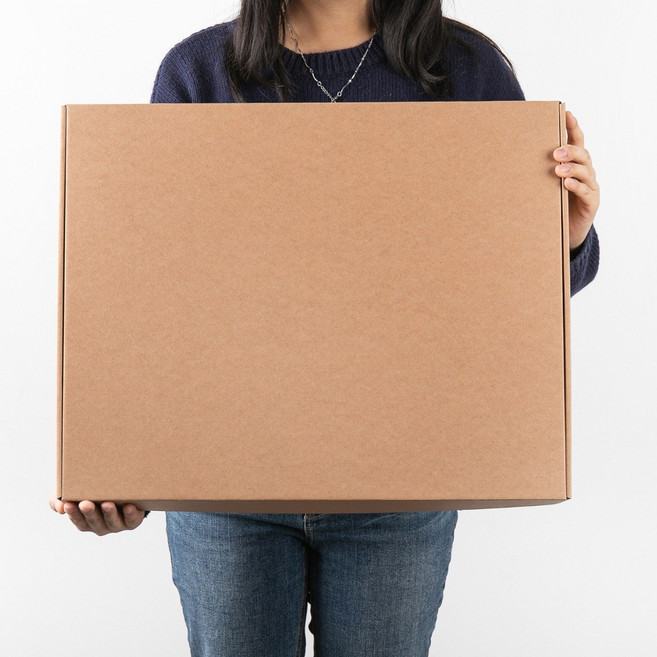 [와니유니] 최다사이즈보유 대형 골판지박스 택배박스 납작포장박스 다용도상자 종이단상자 낱장 도마 액자 옷포장 국내제작, 1개, 크라프트