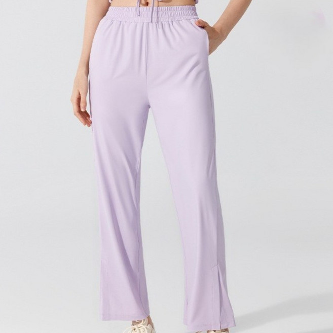 여성 아이스 쿨링 팬츠 여름 냉감 바지 UPF50+ 자외선차단 여름 데일리 밴딩 팬츠