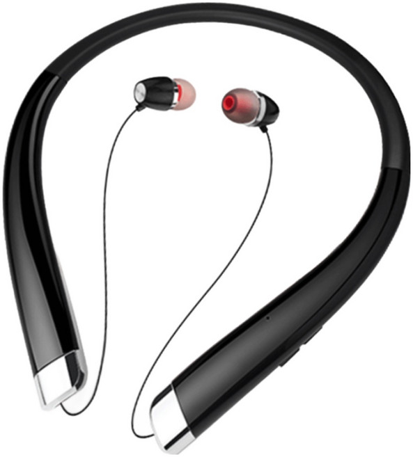 지노바 NeckLine Pro 넥밴드 무선 블루투스 이어폰 스포츠 목걸이 런닝 헤드셋, 블랙