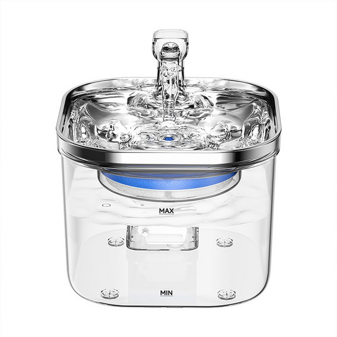 Bornoon 고양이 정수기 강아지 자동 급수기 2L 애견 음수대+필터 2p, 1개, 반투명, WF040