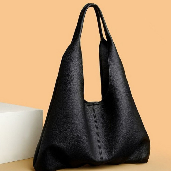 유럽여행 이부진가방 유나 고현정 블랙클래식 이부진백 여성 양가죽 버킷백 대용량 숄더백 소프트 가죽 겨드랑이 가방 ins 선물