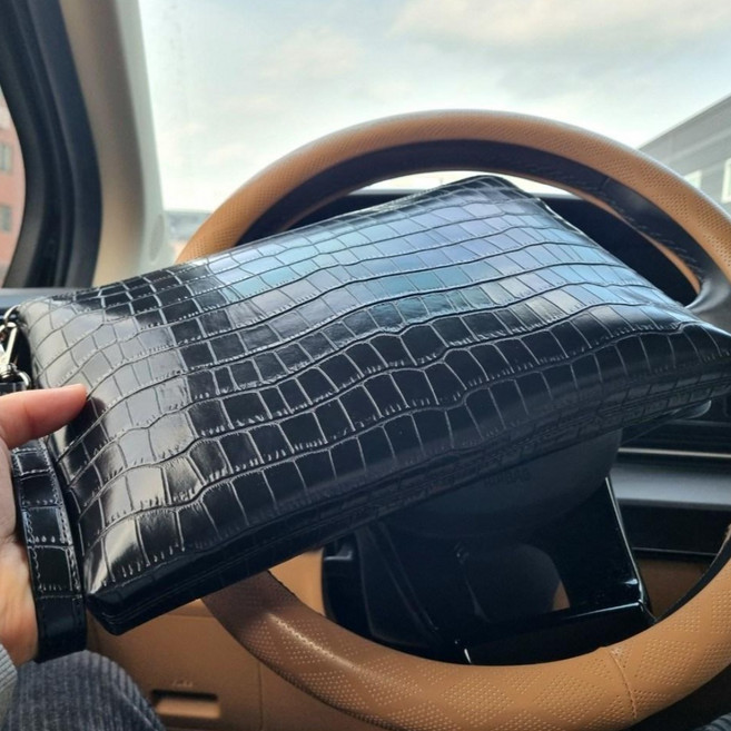 고급스러운 간지나는 수제 남성 여성 클러치 악어무늬 천연소가죽 국내제작 자부합니다 믿고 주문하세요 후회없는