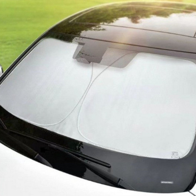 틴코어 차량햇빛가리개 앞유리 자외선 차단 원터치 암막 커튼, 암막 블랙, 1개